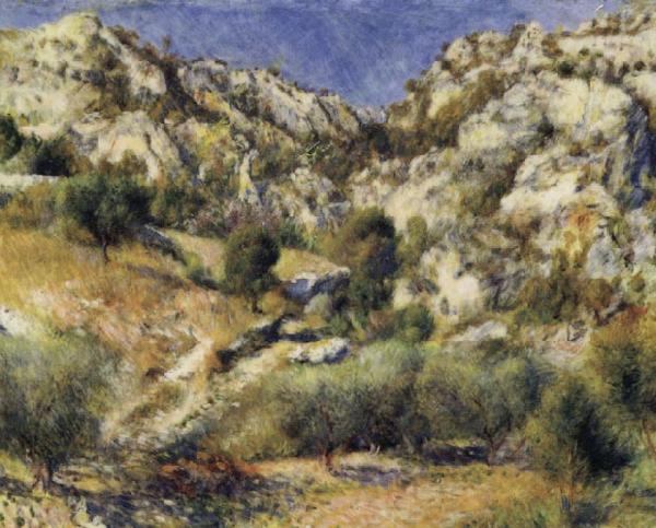 Pierre Renoir Rocky Crags at L'Estaque France oil painting art